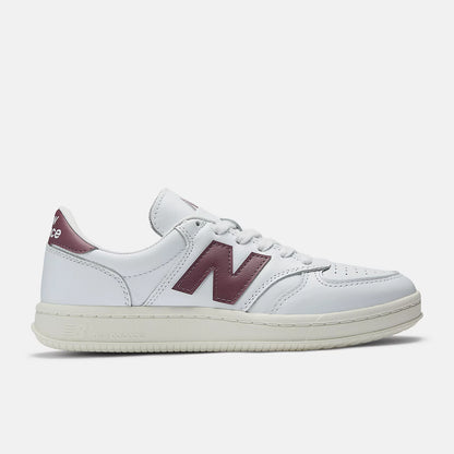 White With Washed Burgundy