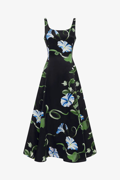 Vine Print in Ebony