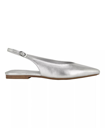 Silver Metallic Leather