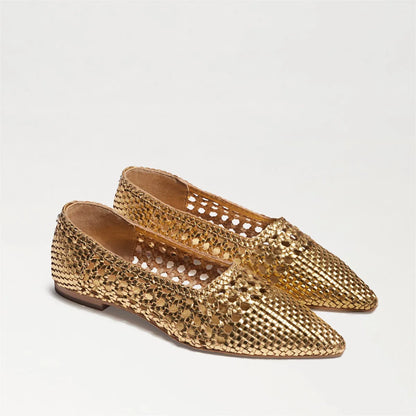 Gold Woven Leather