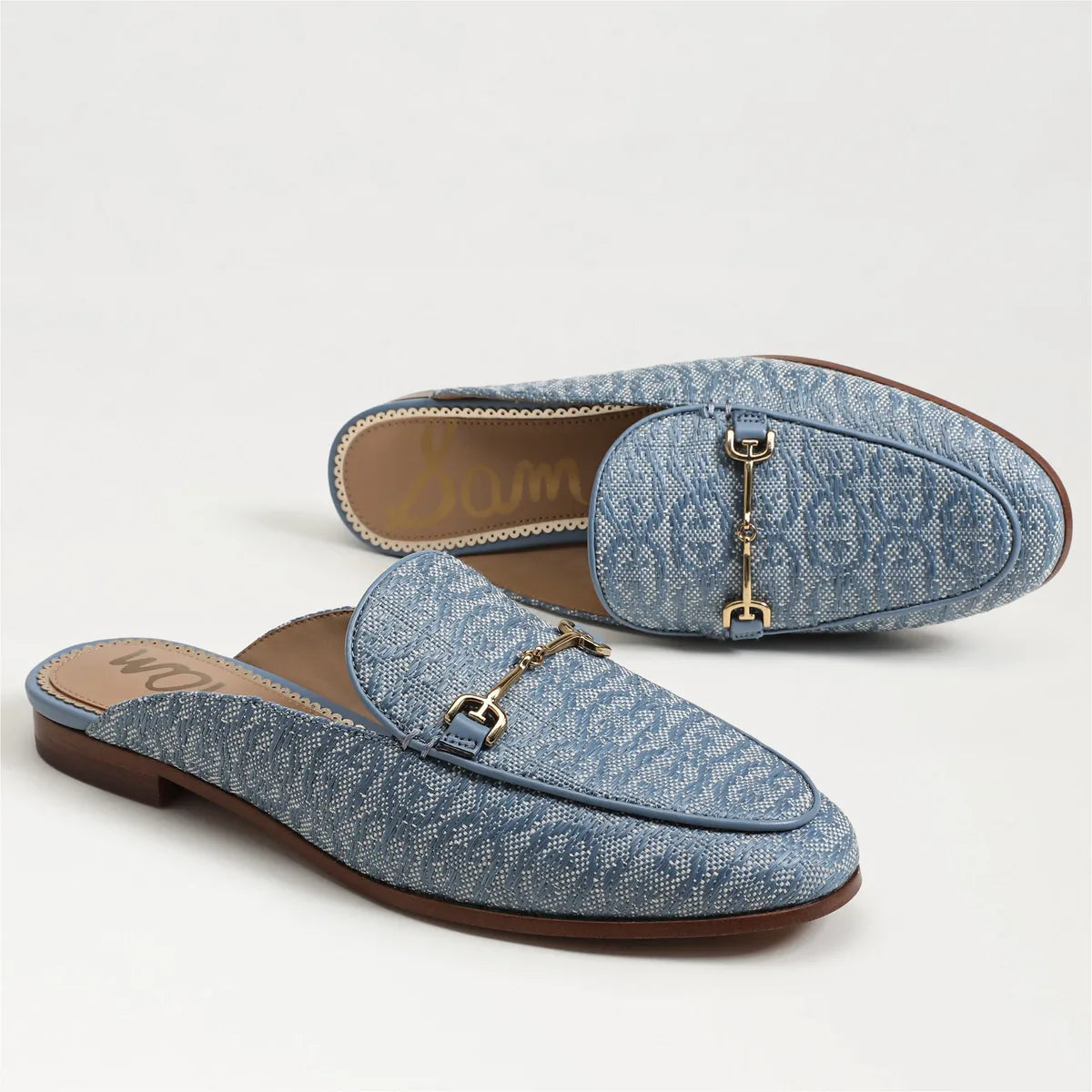 Azure Blue Faux Raffia