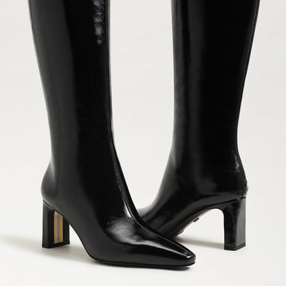 High Polish Black Leather