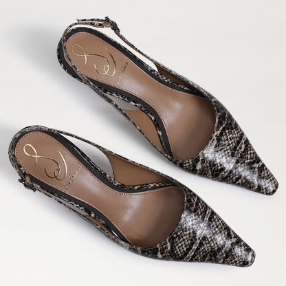 Brown Snake Print Leather