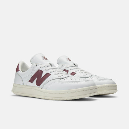 White With Washed Burgundy