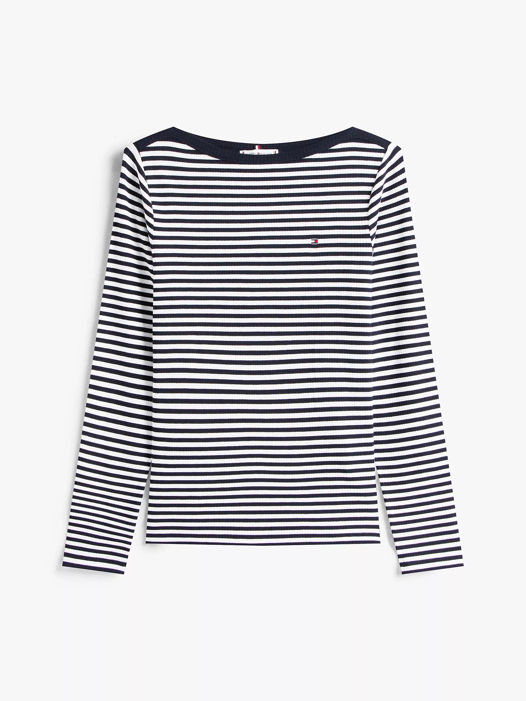 Ecru / Dark Blue Stripe