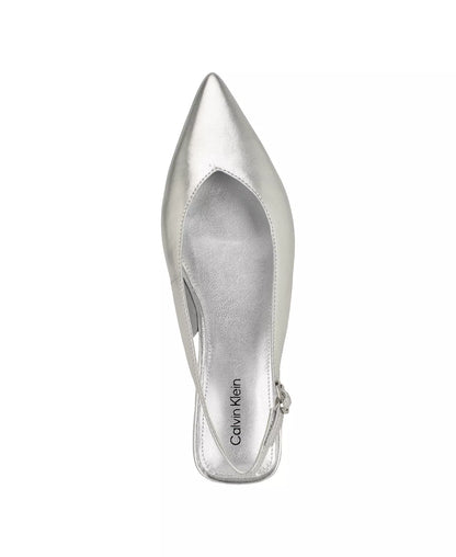 Silver Metallic Leather