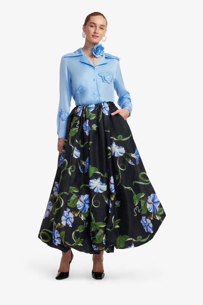 Vine Print in Ebony