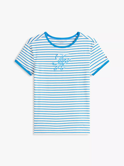 Rich Cream / Blue Stripe