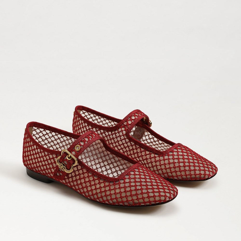 Deep Scarlet Mesh Fabric