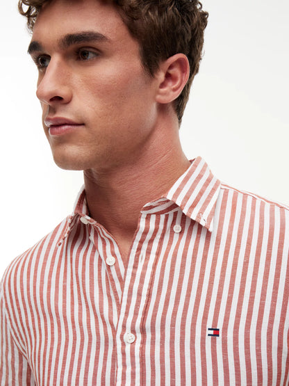 Rusty Ochre/White Stripe