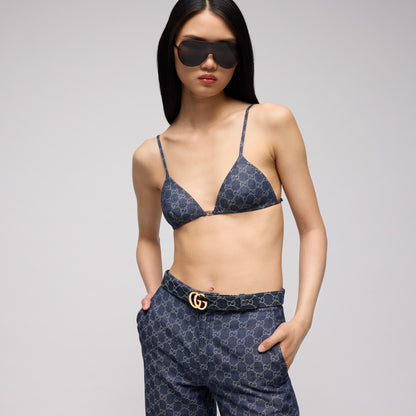 denim azul oscuro con GG