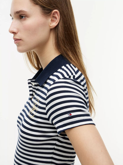 Navy Blue / Ecru Stripe