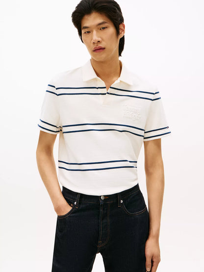 Ivory Petal/Pitch Blue Stripe