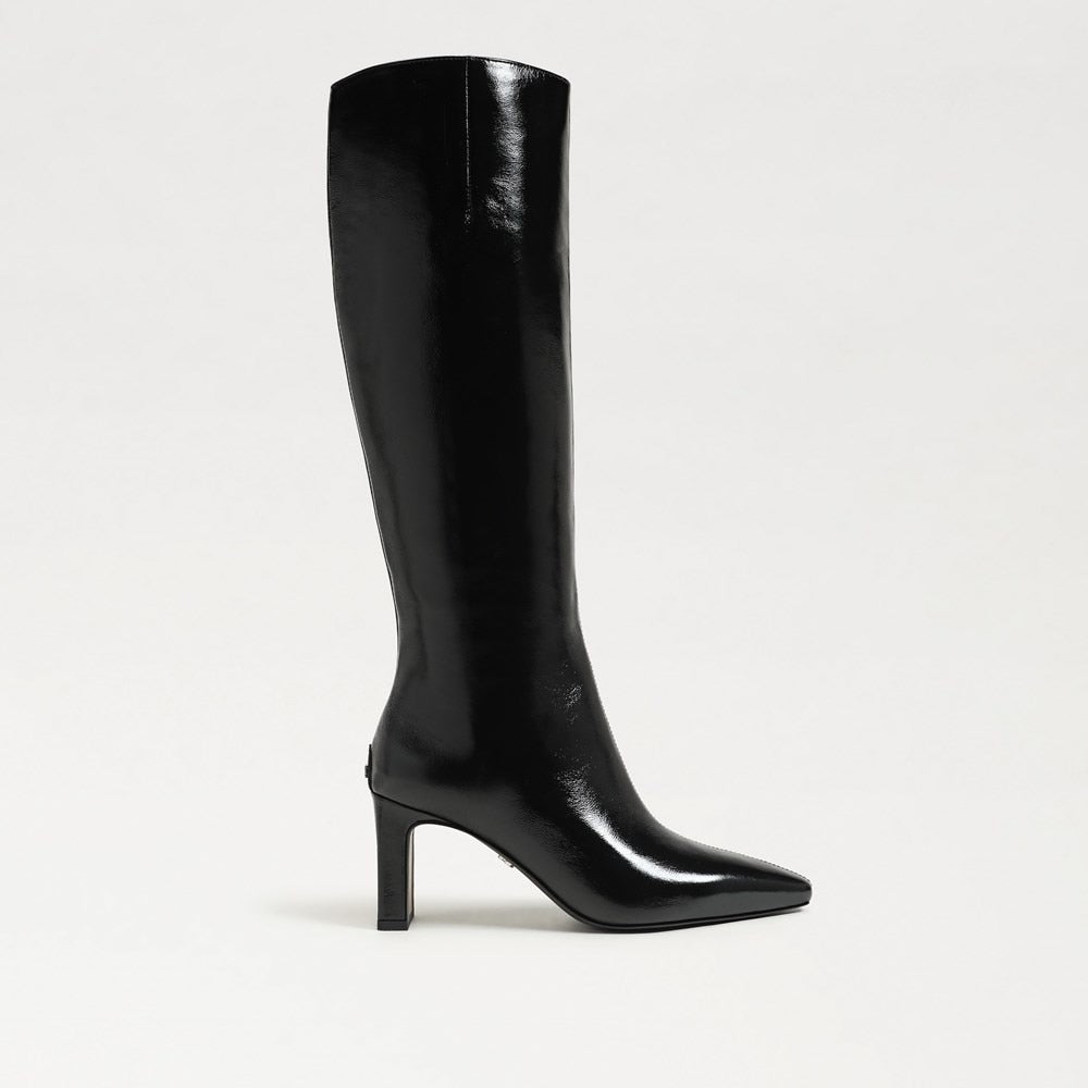 High Polish Black Leather