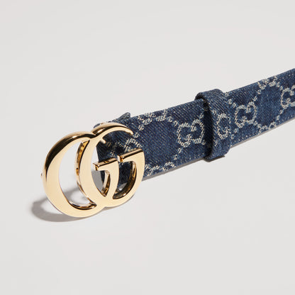 denim azul oscuro con GG