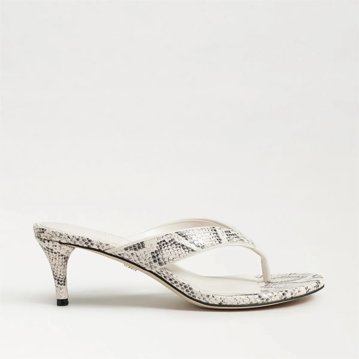 Ivory Snake Print Leather