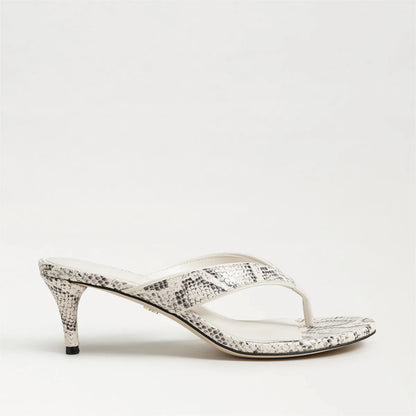 Ivory Snake Print Leather