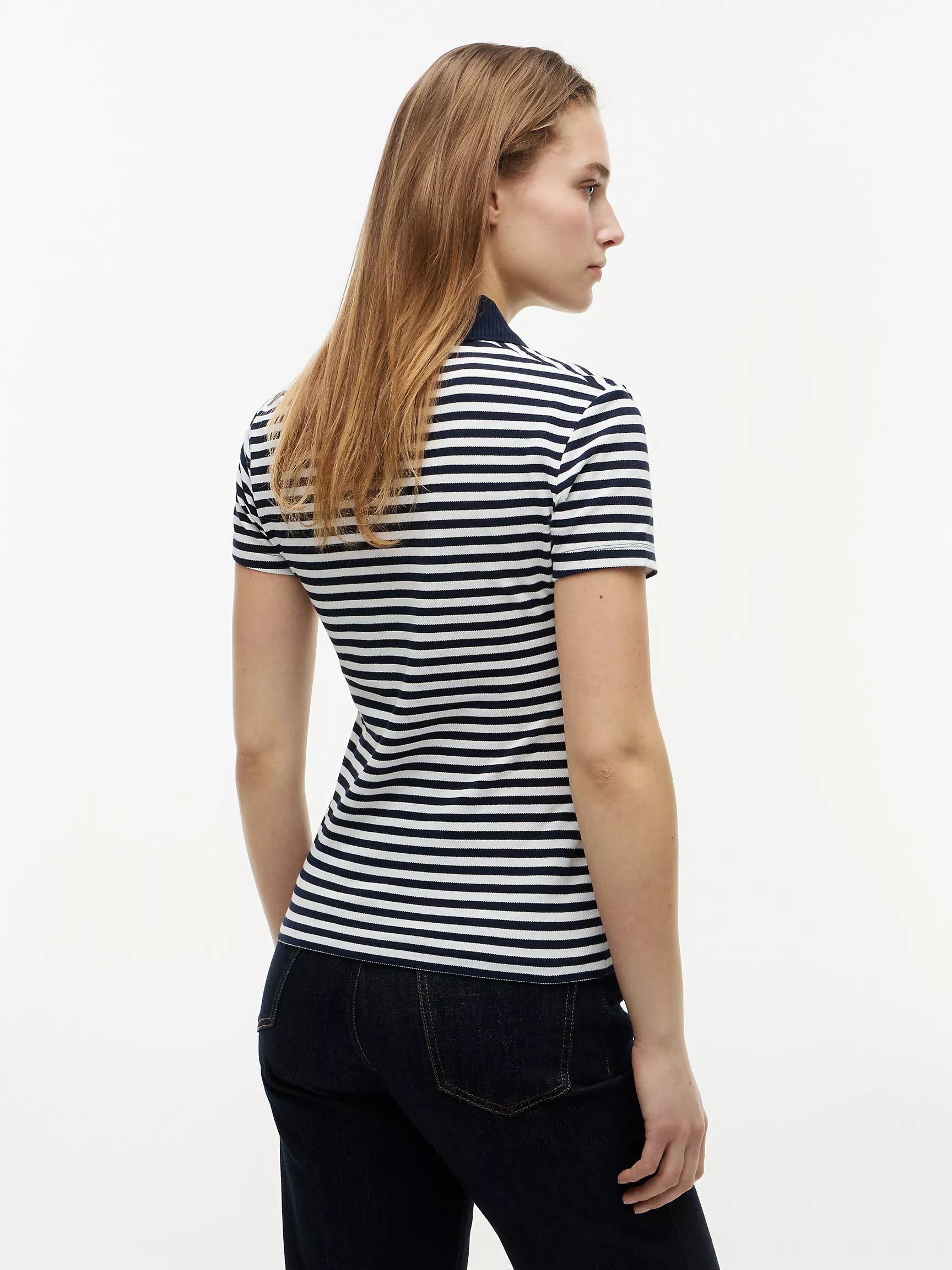 Navy Blue / Ecru Stripe