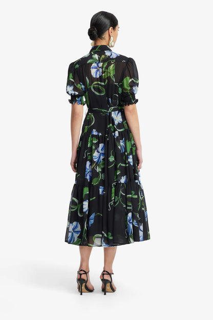 Vine Print in Ebony
