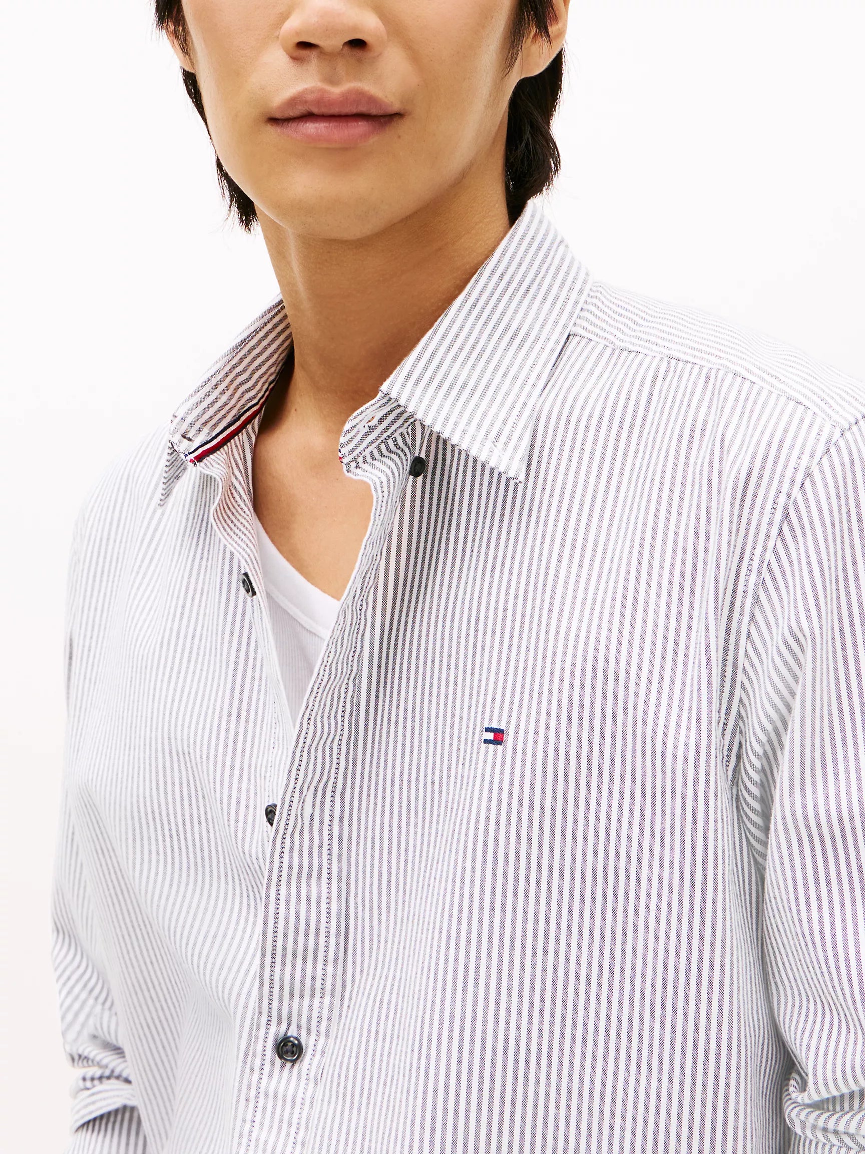 Black/Optic White Stripe