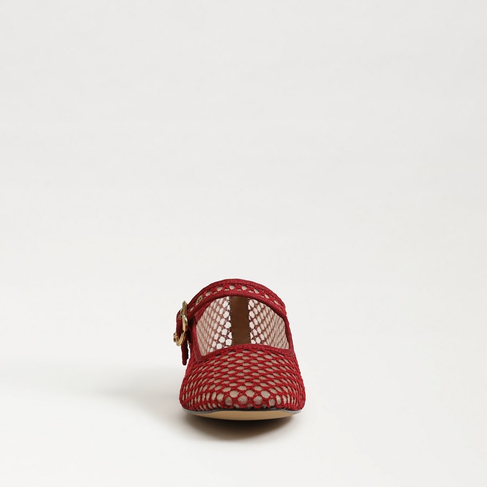 Deep Scarlet Mesh Fabric