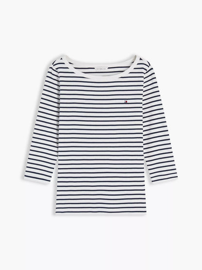 Navy Blue / Ecru Stripe