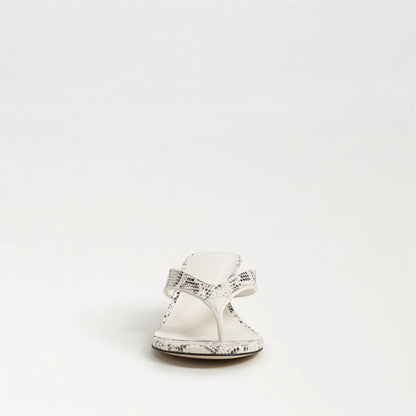 Ivory Snake Print Leather