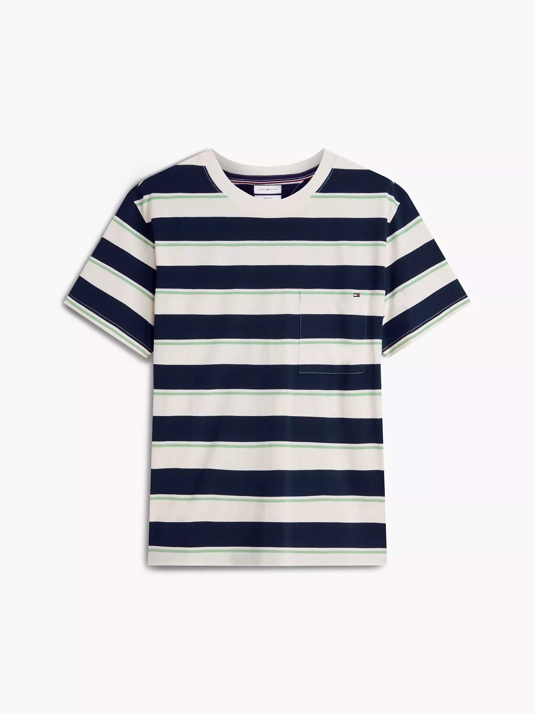 Ivory/Carbon Navy/Cut Grass Stripe