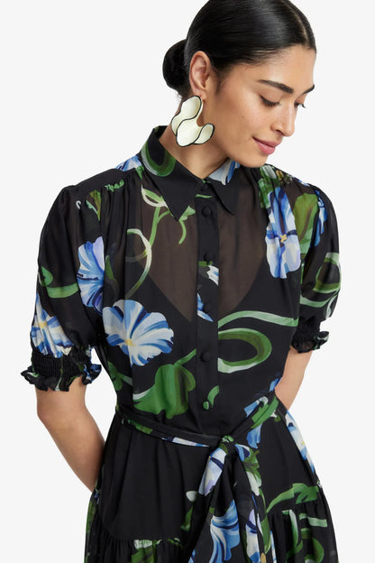 Vine Print in Ebony