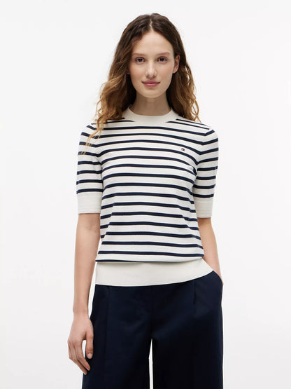 Ivory / Navy Stripe