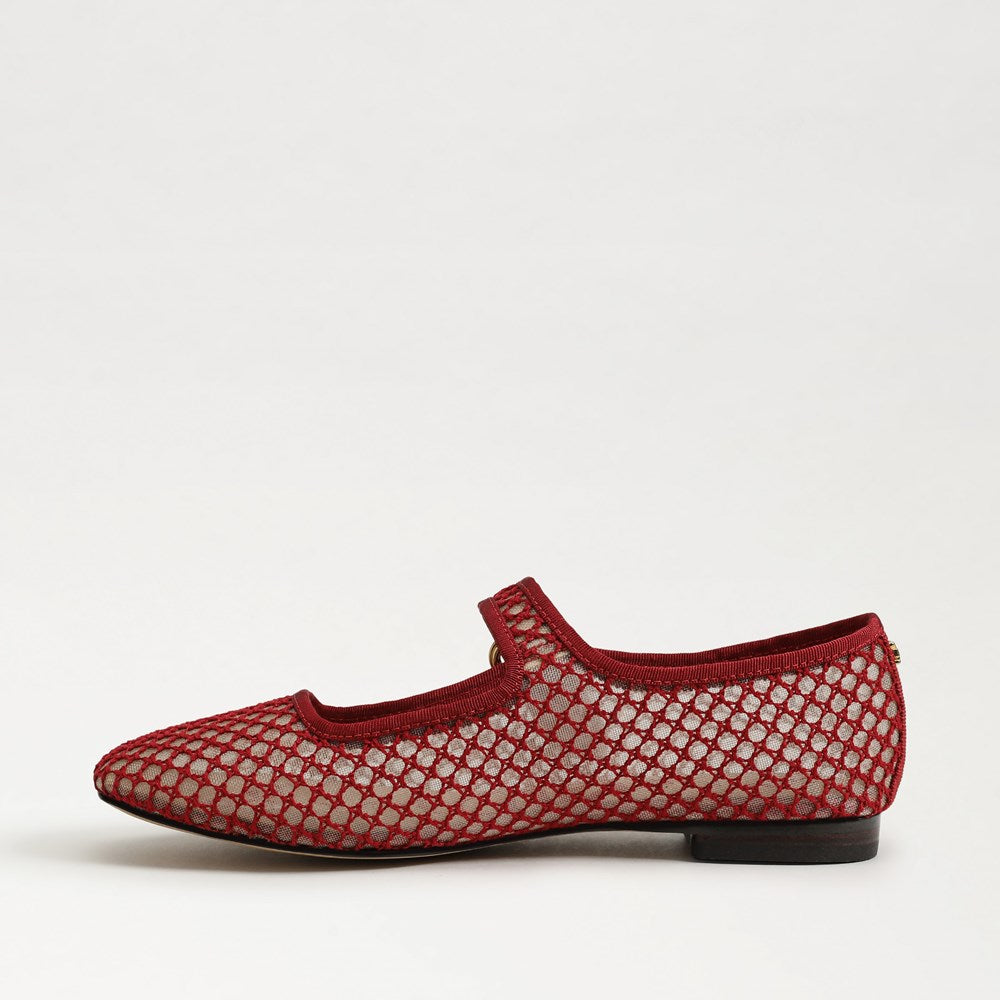 Deep Scarlet Mesh Fabric