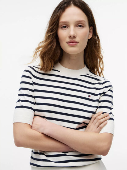 Ivory / Navy Stripe