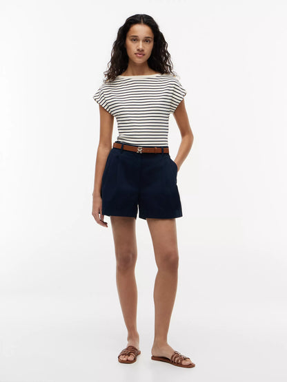 Calico / Navy Blue Stripe