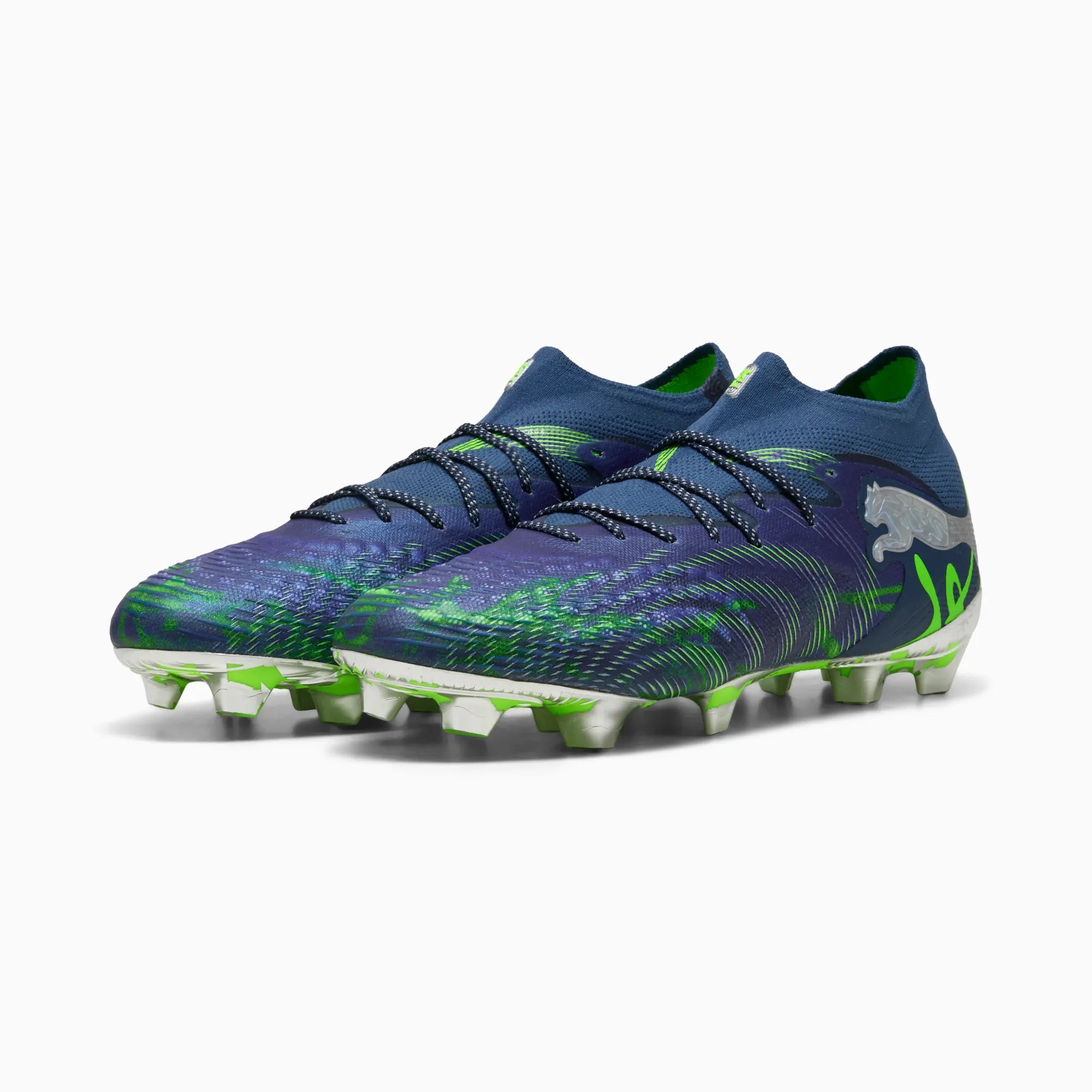 Persian Blue-Vivid Blue-Lapis Lazuli-Green Gecko-PUMA Silver