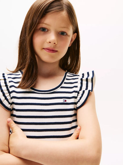 Ivory Navy Stripe