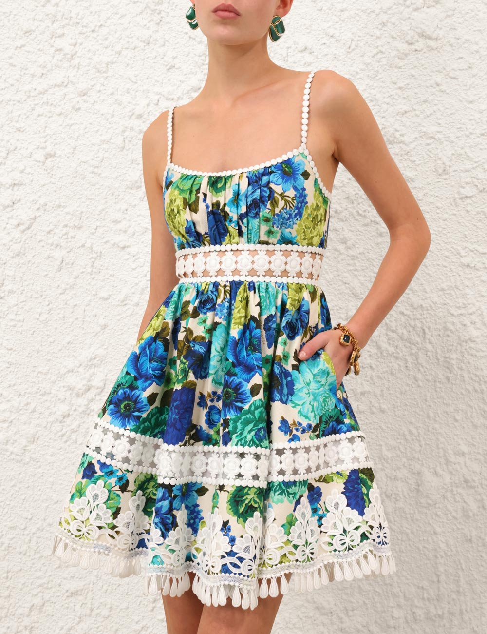 Blue Green Floral