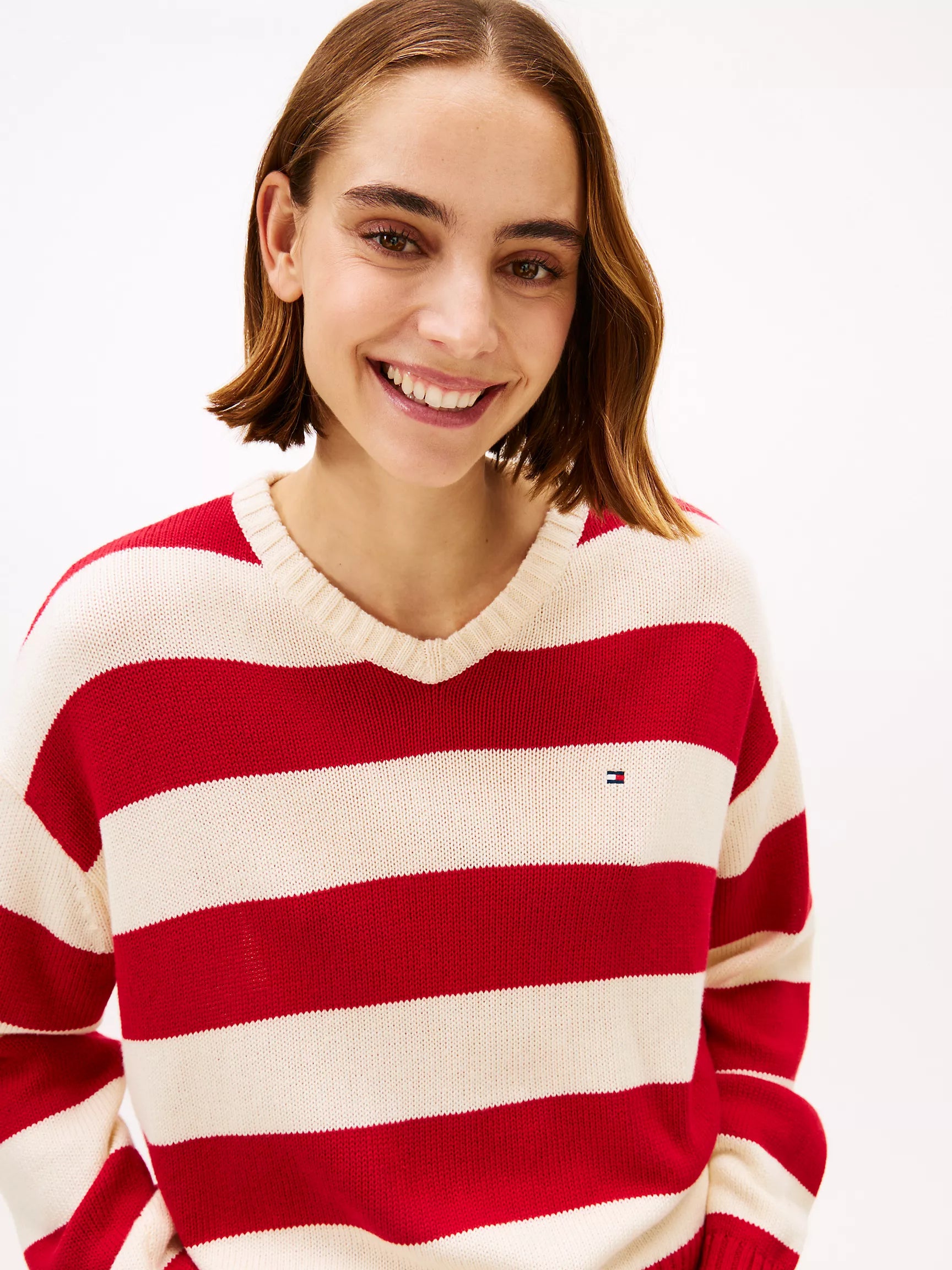 Primary Red / Calico Rugby Stripe