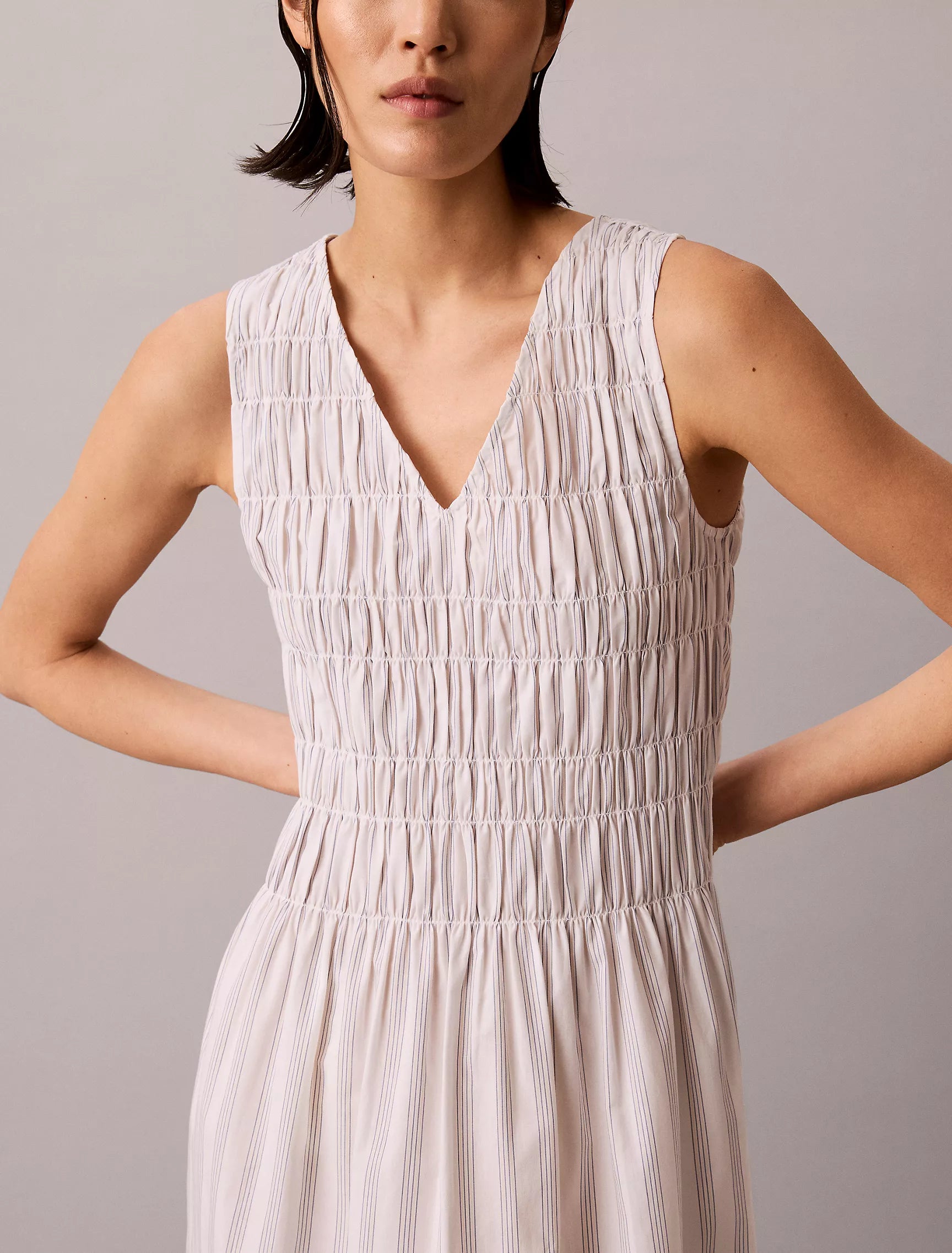 Dusty Sailor Blue Accent Stripe