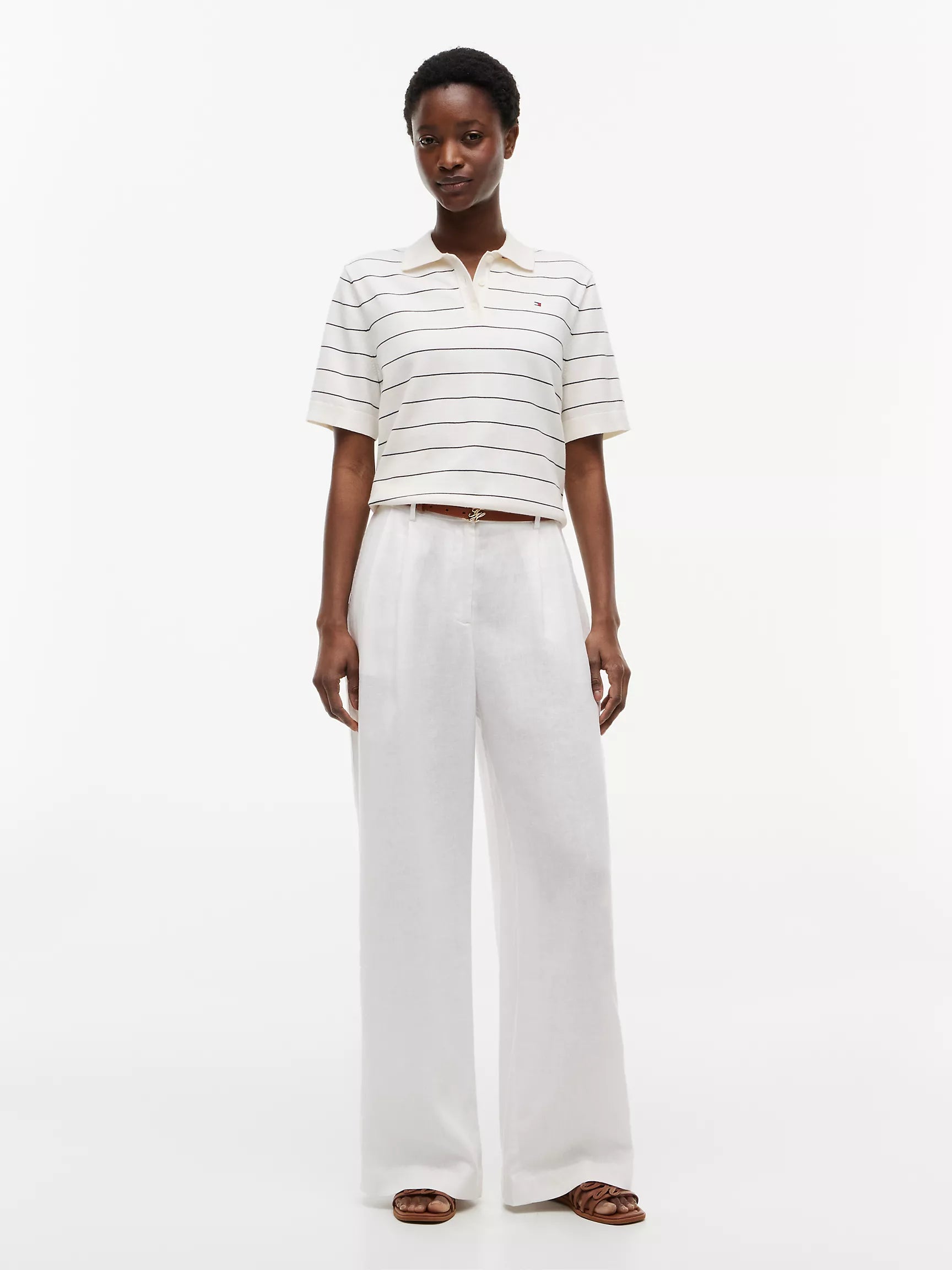 Navy Blue / Ivory Stripe