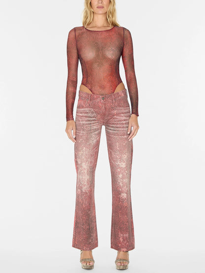 Printed Mesh Petite Syrah