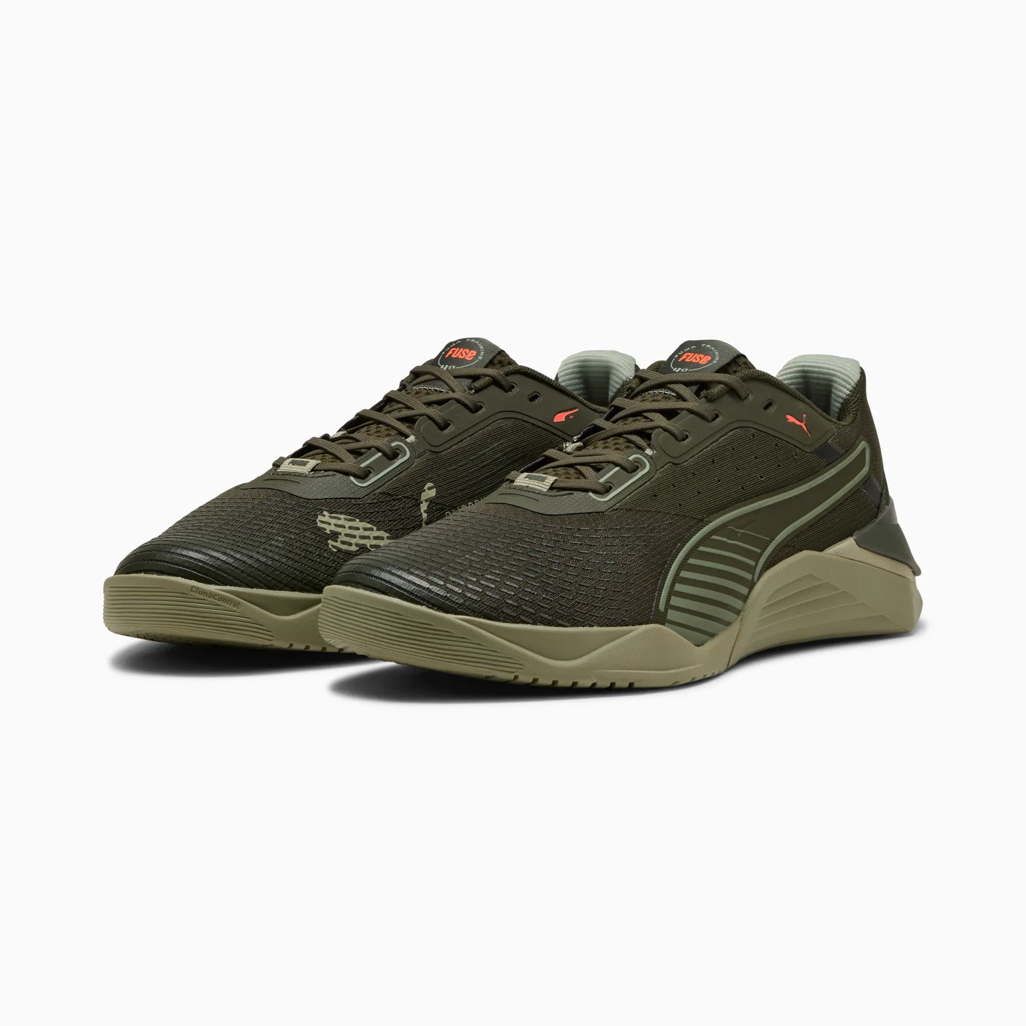 Olive Green-Lux Army-Glowing Red
