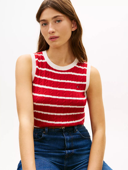 Red / Ecru Stripe