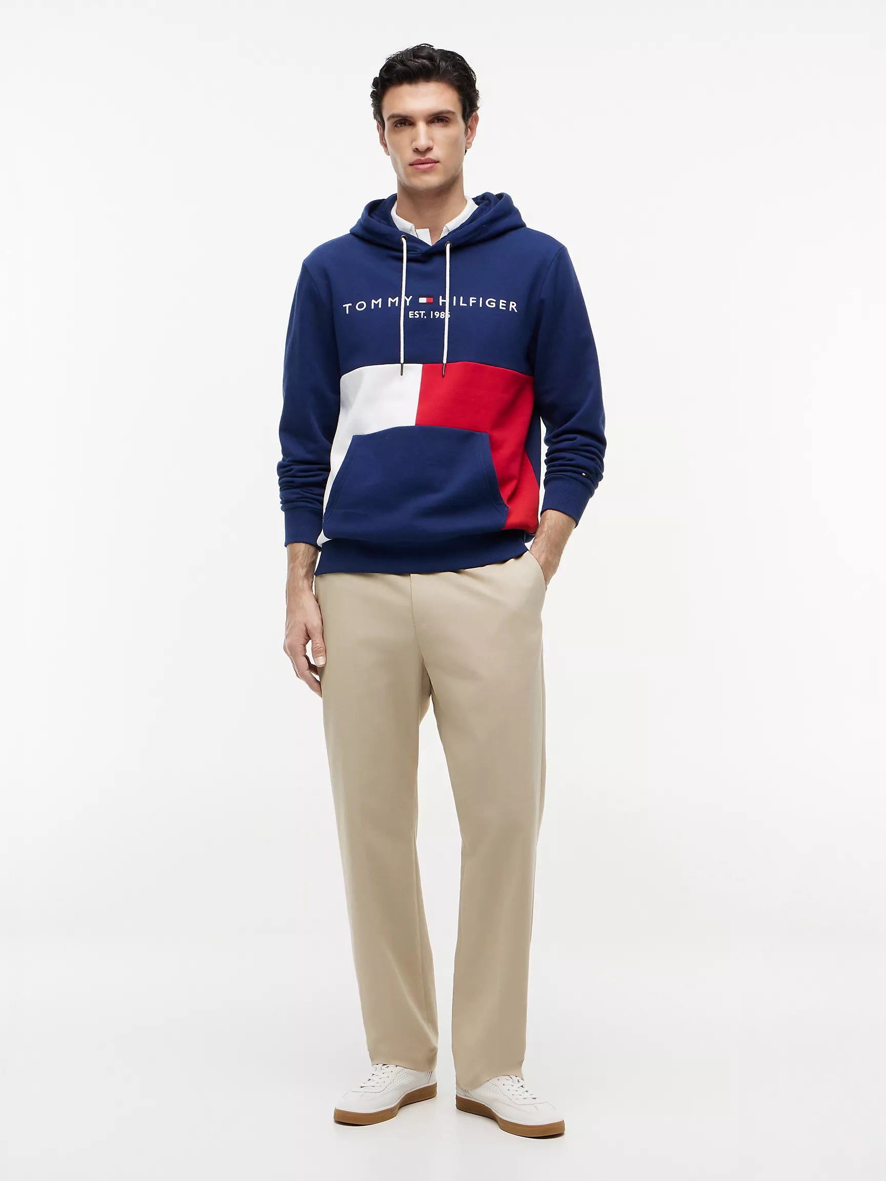 Navy/White/Red Colorblock