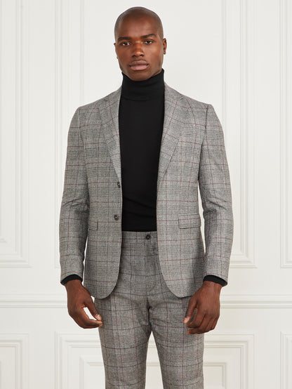 Black/White/Red Check