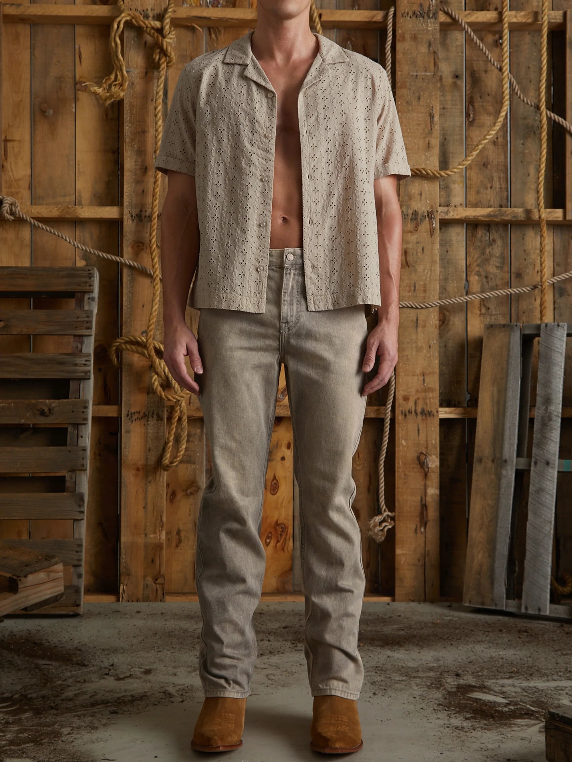 Gusa Distressed Tan Wash