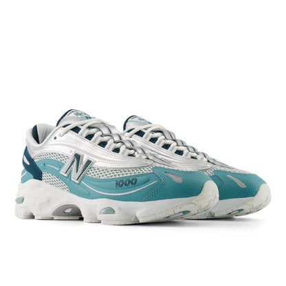 Faded Teal With White