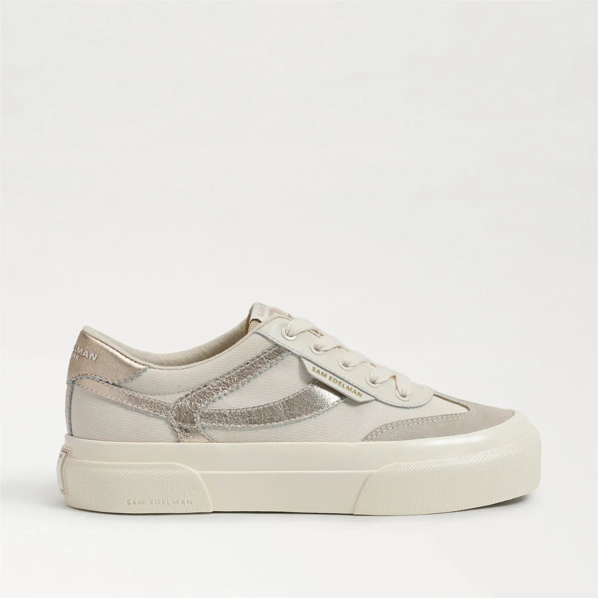 Ivory/Lily White/Gold Leather