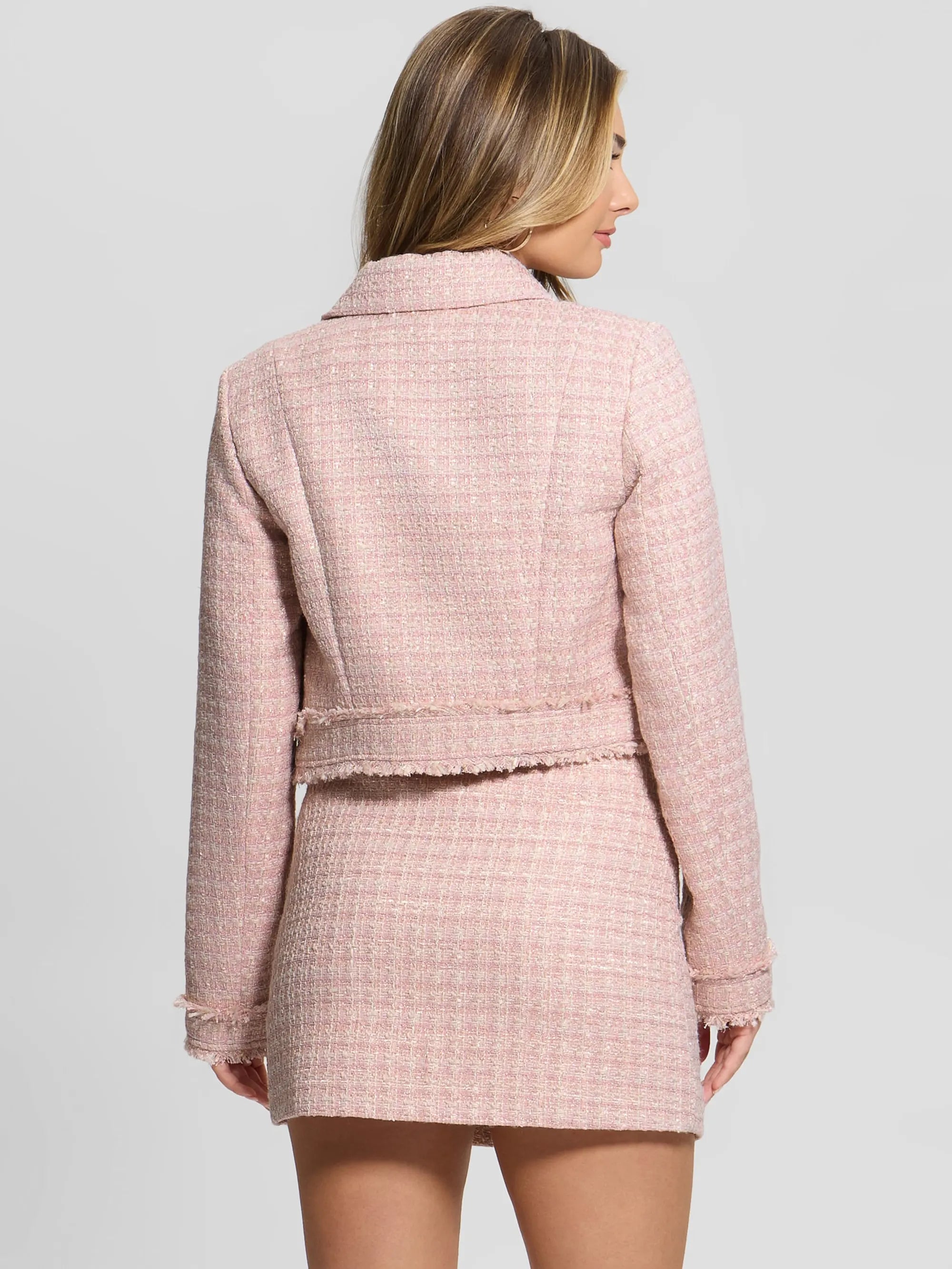 Pink And White Tweed