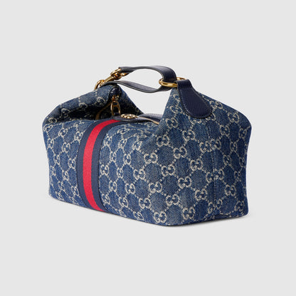 denim con GG azul y blanco