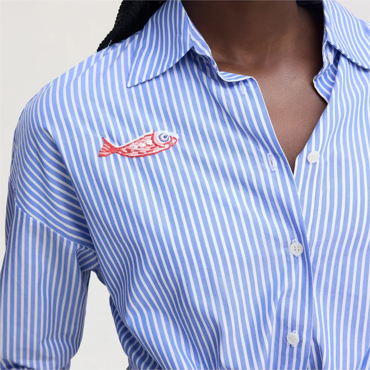 Periwinkle Shirting Stripe